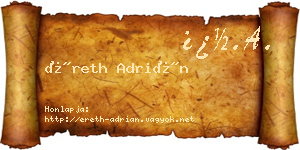 Éreth Adrián névjegykártya